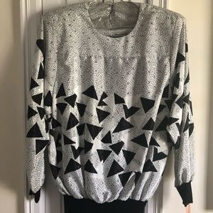 Black and White Geometric Pattern Dress